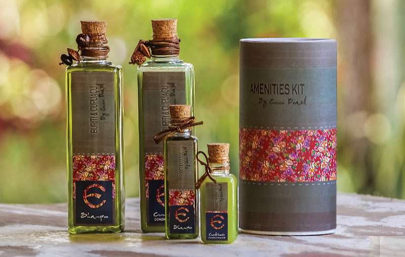 Kit shampoo condicionador e sabonete para hotel premium